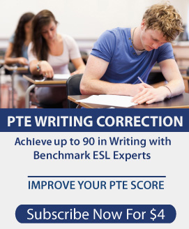 PTE writing Correction