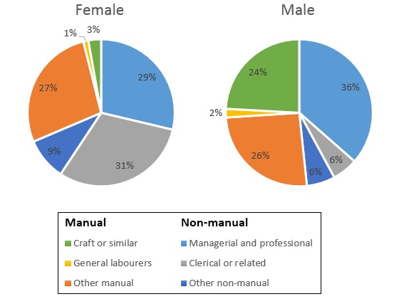 IELTS Pie Chart Employment Patterns in Britain