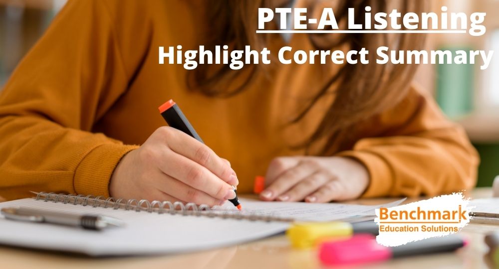 pte highlight correct summary