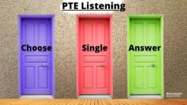 pte listening multiple choice single answer