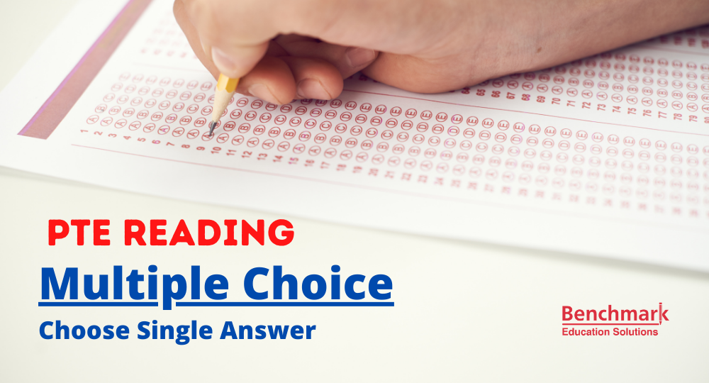 choose single answer pte reading