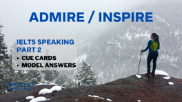 admire inspire cue card sample