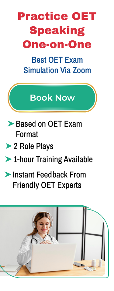 Practice OET Speaking One-on-One 